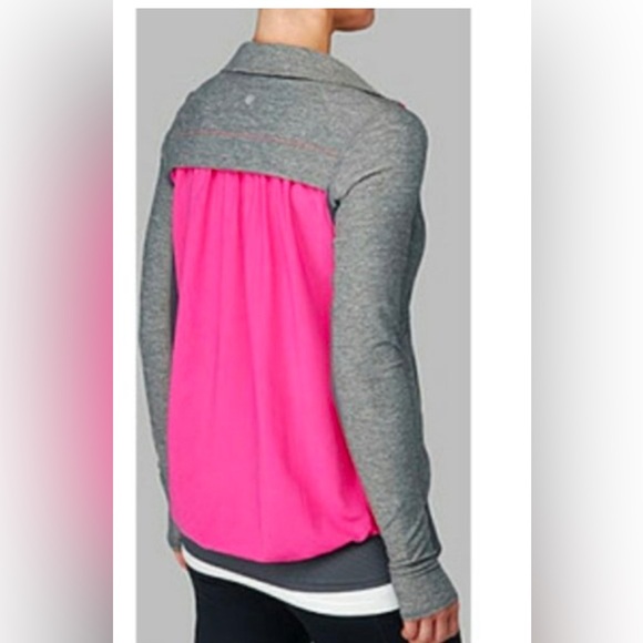 lululemon athletica Jackets & Blazers - Lululemon Tadasana Jacket Gray & Pink Size 6